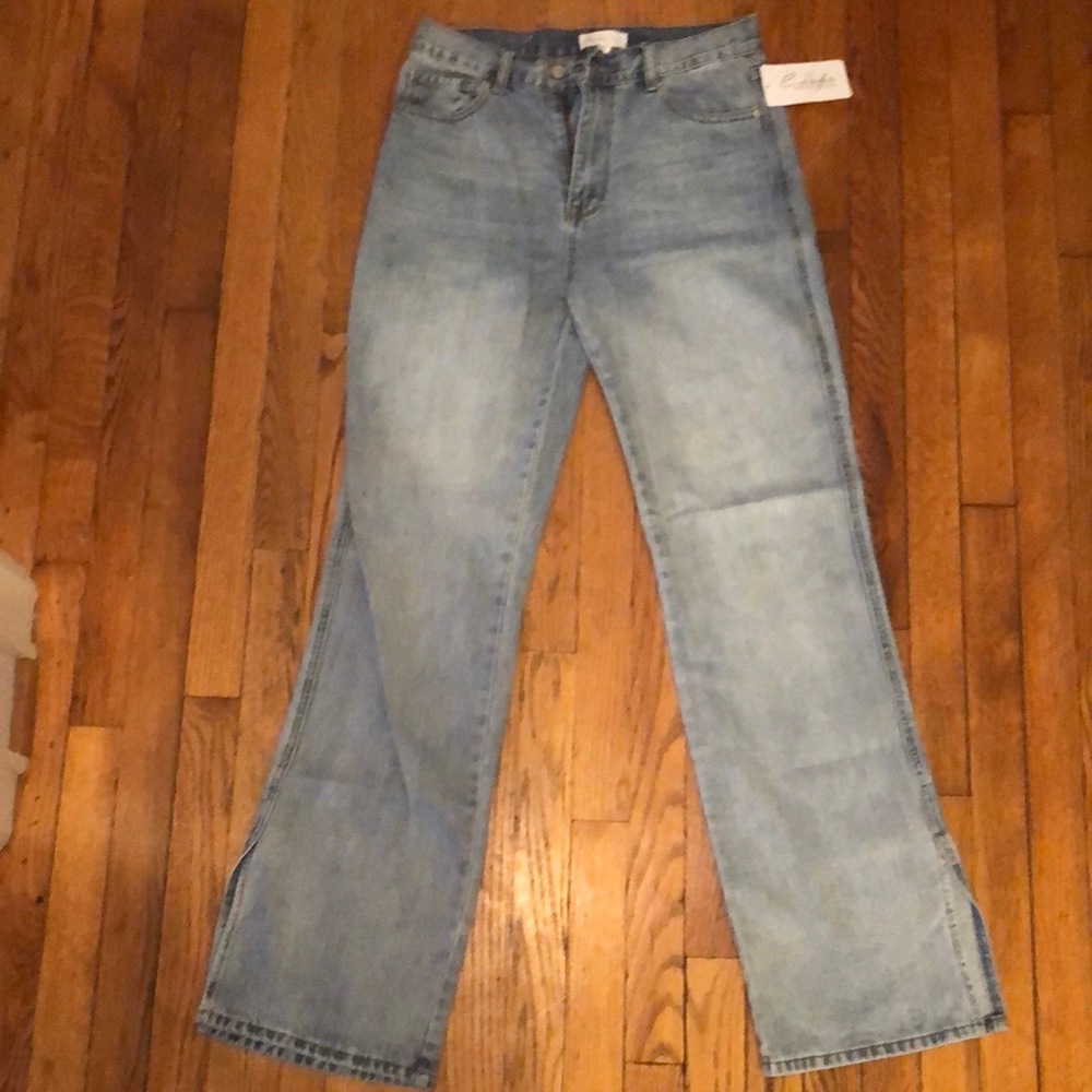 Light wash flare jeans